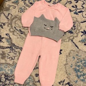 Hanna Andersson knit kitten outfit